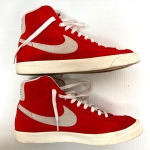 Red orange Nike blazers